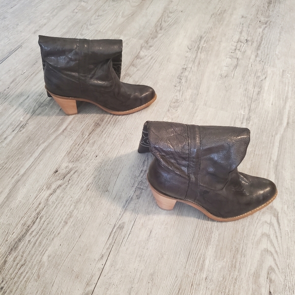 Metallic grey cowboy boots size 6.5 block heel western rodeo party shoes - Picture 8 of 14